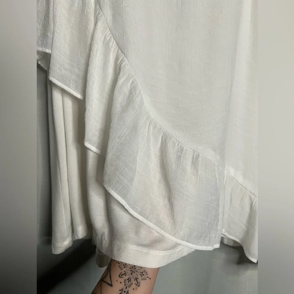 ALYX White Asymmetrical Layered Sleeveless Blouse XXL - Picture 5 of 9